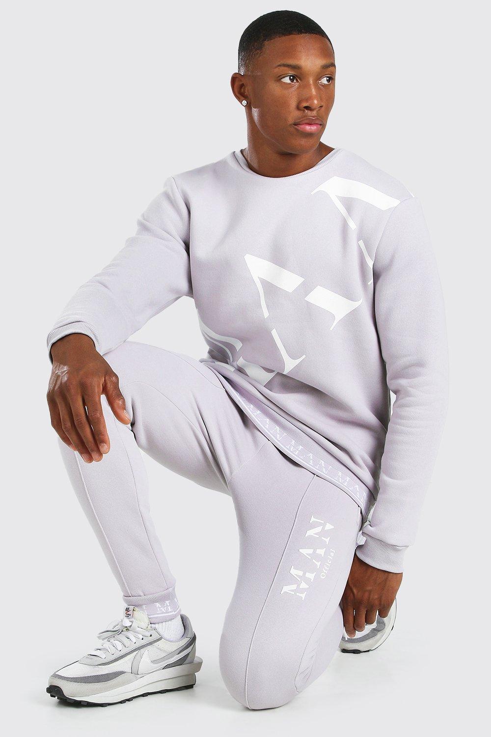 Boohooman best sale script tracksuit